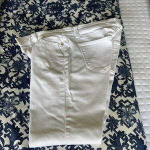 Talbots White Straight Leg Jeans Classic Denim